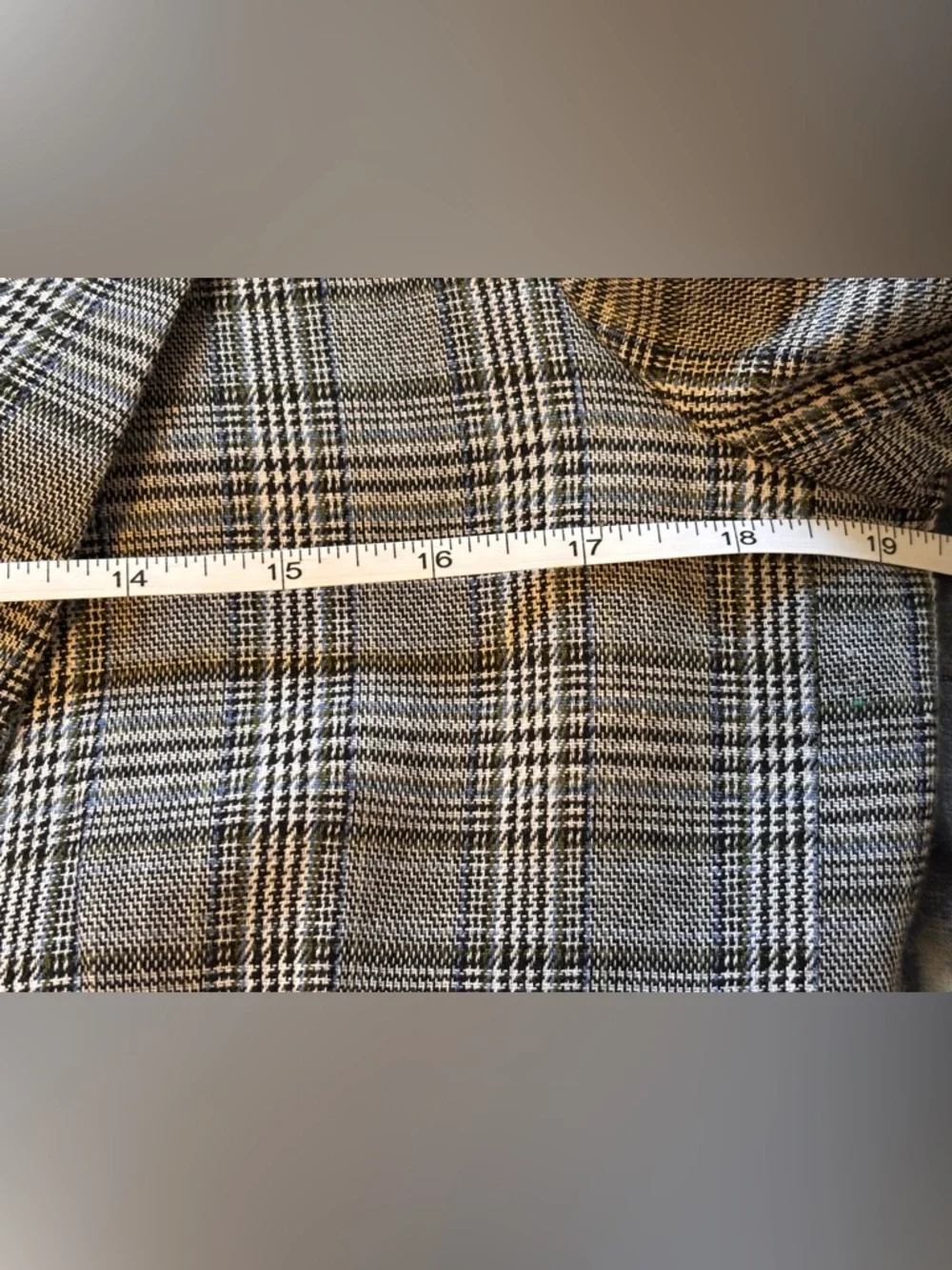🌸 Johnny Becca Grey Plaid Double-Breasted Blazer Women’s Size Medium